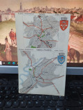 Ploiești, Sibiu, T&acirc;rgu Mureș, planul municipiilor cu stema, color, c. 1930, 109