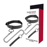 Darkness Bondage-Colier Negru cu Lanț-Metal
