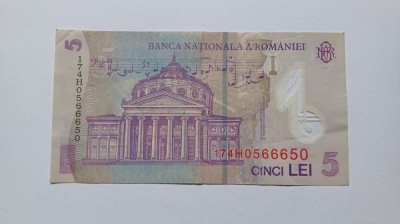Romania -5 LEI 2017-Radar-0566650-circulat foto