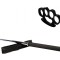 Set baston telescopic 65 cm argintiu + box negru 1 cm grosime