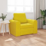 VidaXL Canapea Pat 2 &icirc;n 1 Galben 98x71x83 cm Velvet