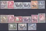 DB1 Colonii KUT Kenya Uganda Tanganika 1954 QEII Fauna Africana Elefanti Girafa Leu 15 v. MNH 15c cu si fara punct