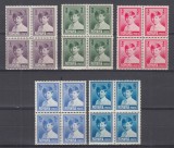 ROMANIA 1930 LP 83 REGELE MIHAI I (COPIL) UZUALE FORMAT MIC SERIA IN BLOC DE 4 TIMBRE STARE MNH