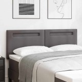 Tăblie de pat design simplu gri 140 cm piele ecologică