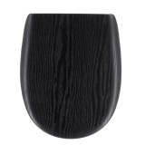 Capac Toaletă 45 Cm Mdf Prinderi Inox &ndash; Negru | Capace Wc