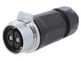 Mufă Circulară 28mm 2 PIN Aurită 50A