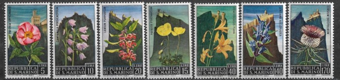 C3697 -San Marino flora 7v. ,timbre nestampilate MNH,serii complete