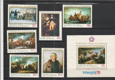 1976 LP 904 LP 905 BICENTENARUL REVOLUTIEI AMERICANE SERIE +COLITA MNH foto