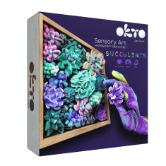 Set creatie Wood Craft - Succulents, 21 21cm - Tenderness