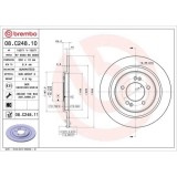 Set disc frana Hyundai I40 I (Vf) 03.12-05.19, I40 I Estate Van (Vf) 07.11-05.19, Spate, 300X10mm, plin, BREMBO