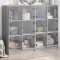 vidaXL Bibliotecă cu uși gri sonoma 136x37x109 cm lemn compozit 3206515