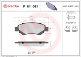 BREMBO P 61 081 PRIME LINE set placute frana,frana disc