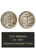 D3 / MALAEZIA 5 cent 1997 UNC