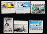 ROMANIA 1995 LP 1379 MIJLOACE DE TRANSPORT SERIE MNH
