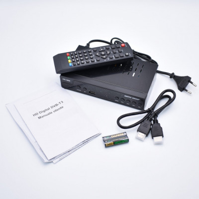 Receptor tuner digital terestru decodor TV cu telecomanda DVB-T3 H.265 HEVC foto