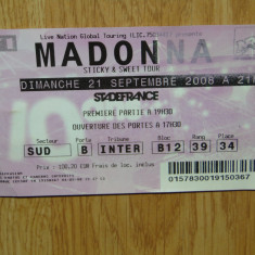 BILET CONCERT MADONNA STADEFRANCE 2008