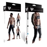 Pantaloni sexy bărbați cu bretele REGNES FETISH PLANET 3/4 Men&rsquo;s Pants in Bavarian Style, culoare negru, mărime XL