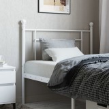 VidaXL Tăblie de pat metalică, alb, 100 cm