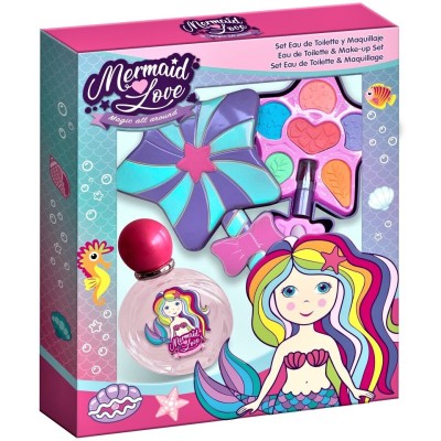 Set apa de parfum si accesorii machiaj copii Mermaid Love, Lorenay, 1792 foto