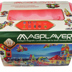 Joc de constructie magnetic - 118 piese PlayLearn Toys
