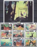 Grenada Grenadines 1980 - Disney, Crăciun, Bambi, serie si colita neuzata