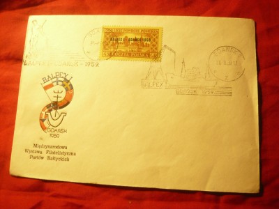 Plic comemorativ Balpex- Gdansk Polonia 1959- Expozitie Filatelica foto