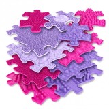 Covoras ortopedic senzorial puzzle set pentru fetite, Muffik