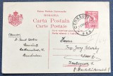 ROMANIA 1927 - Intreg Postal 6 lei rosu Ferdinand - circulat Cernauti (Bucovina) - Viena - expeditor DR. PAUL WOTTA referitor conexiune Posta Aeriana