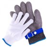 Manusa Macelarie Anti-Taiere Otel Inoxidabil, Marime XL, Argintie, Protectie Bucatarie