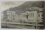 Carte Postala, Baile Slanic Moldova, Inhalatorul si Ruinele hotelului Racovita, 1929