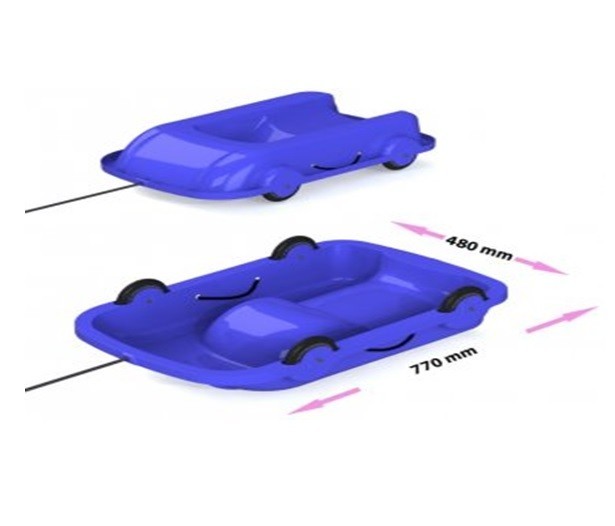 Sanie Bob si Carucior Doloni cu roti 2 in 1, mov Sanie Bob si Carucior Doloni cu roti 2 in 1, mov