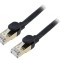 Patch cord F/UTP 0,5m 28AWG PVC negru