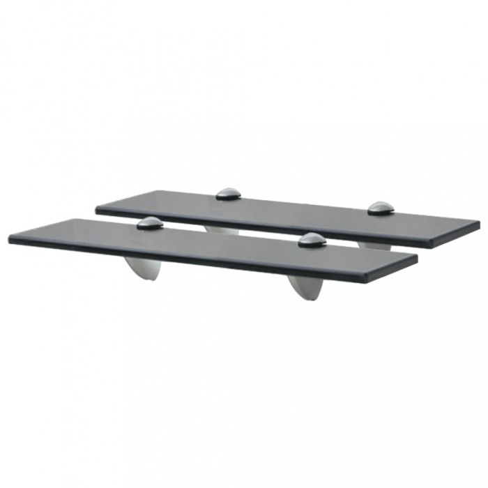 Gossi rafturi suspendate, 2 buc., 40 x 20 cm, sticla, 8 mm
