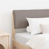 VidaXL Tăblie tapițată Gri taupe 100 cm Lemn de pin masiv 879137