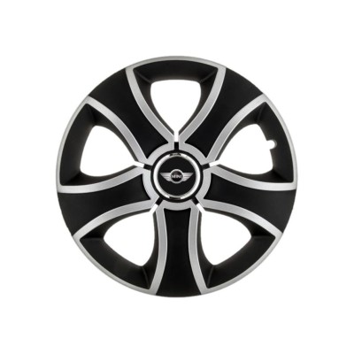Set 4 Capace Roti 15 inchi (R15) Bis Gri-Negru, Compatibile Cu Mini Cooper foto