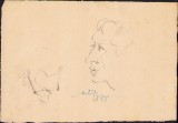 A1614 Schiță de Dimitrie &bdquo;Puiu&rdquo; Eitel, 1938, semnată