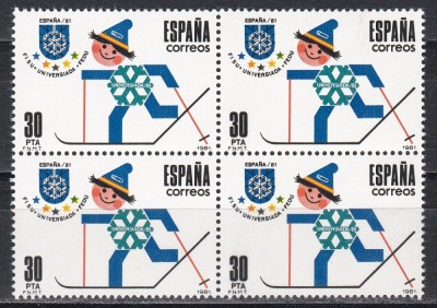 Spania 1981 - Universiada de iarnă, Bloc de 4, MNH foto