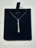 LANT + PANDANTIV AUR alb 18K + 10 Diamante = 0.72CT - VS1 - G - Deosebit !