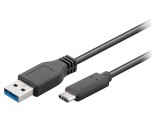 Cablu USB 3.0 USB-A la USB-C 2m Negru, Goobay