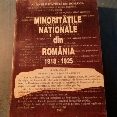Minoritatile nationale din Romania 1918 - 1925 Ioan Scurtu