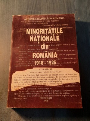 Minoritatile nationale din Romania 1918 - 1925 Ioan Scurtu foto