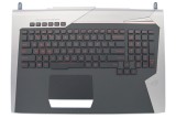 Carcasa superioara cu tastatura palmrest Laptop Gaming, Asus, ROG G752V, G752VM, G752VS, G752VSK, G752VT, 90NB0D71-R30US0, 13NB09Y0AP0431, 13N0-SIA0G3