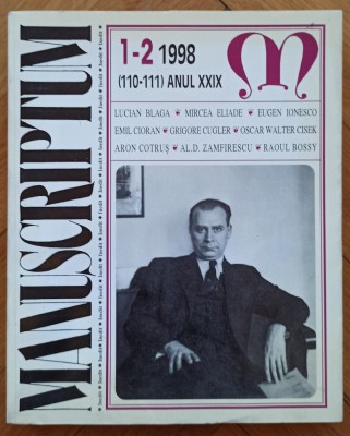 Manuscriptum nr. 1-2 din 1998 foto