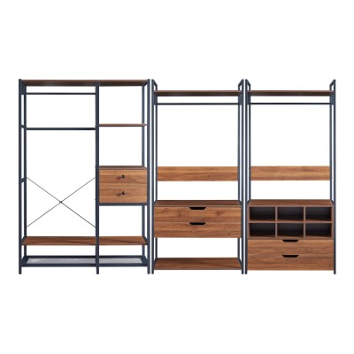 Set 3 suporturi haine masuri diferite Larem cu 6 sertare si 6 compartimente [en.casa] HausGarden Leisure foto