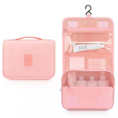 Organizator geanta pentru cosmetice, TRAVEL, 24x20cm, Roz foto