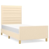 Cumpara ieftin Cadru de pat fara saltea crema 80x200 cm tesatura