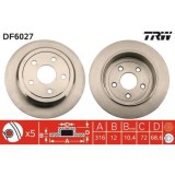 Set discuri frana Chrysler 300c (Lx, 300c Touring (Lx, C5 X (Nd ; Dodge Charger, 5.7 AWD, 3.0 CRD, 3.6, 2.7, 3.5, 3.5 AWD, punte spate, 320x10, plin,, Trw