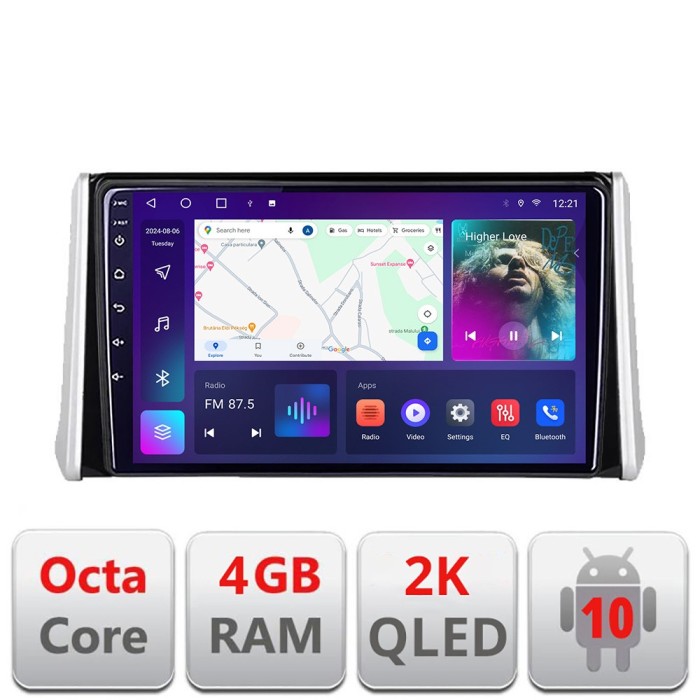 Navigatie Toyota Rav4 2018- C-RAV4 Android Octa Core Ecran 2K QLED GPS 4G 4+32GB 360 KIT-RAV4+EDT-E409-2K CarStore Technology