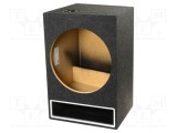 Carcasă difuzor BASSER MDF melanj negru 380mm &Oslash;, orificiu 352mm