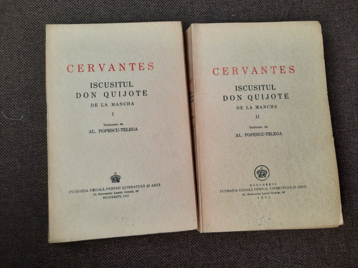 CERVANTES - ISCUSITUL DON QUIJOTE DE LA MANCHA (1944, trad. Al. Popescu-Telega)